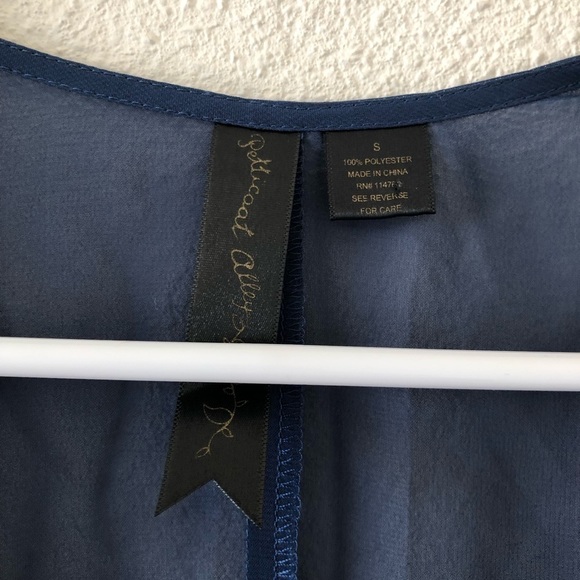 Blue Pettycoat Alley polyester open cardigan size small - Picture 5 of 7